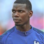 French footballer Paul Pogba with national team at the 2018 FIFA World Cup.