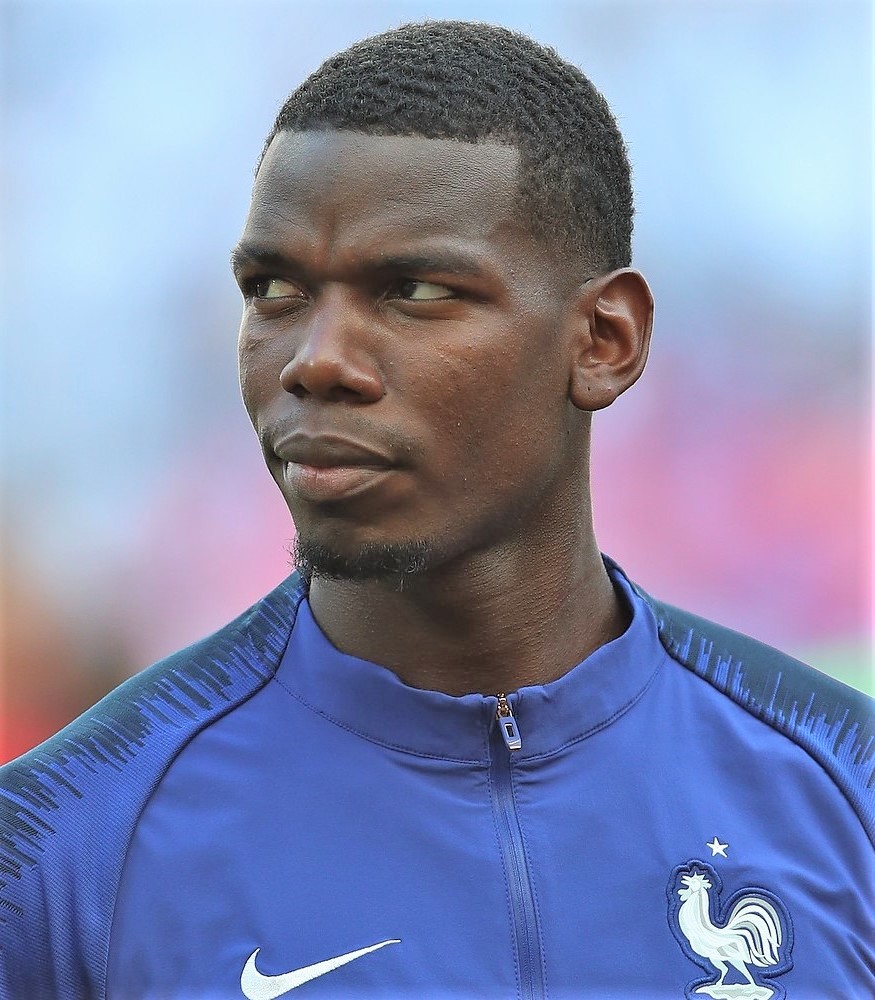 French footballer Paul Pogba with national team at the 2018 FIFA World Cup.