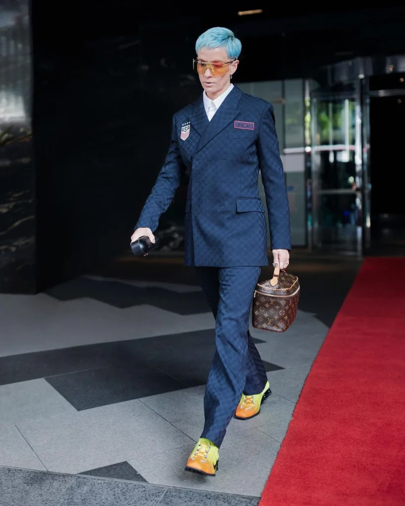 Nikeshox wearing to fashion week, yellow