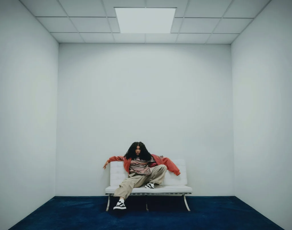 Kvinde i sofa med vans