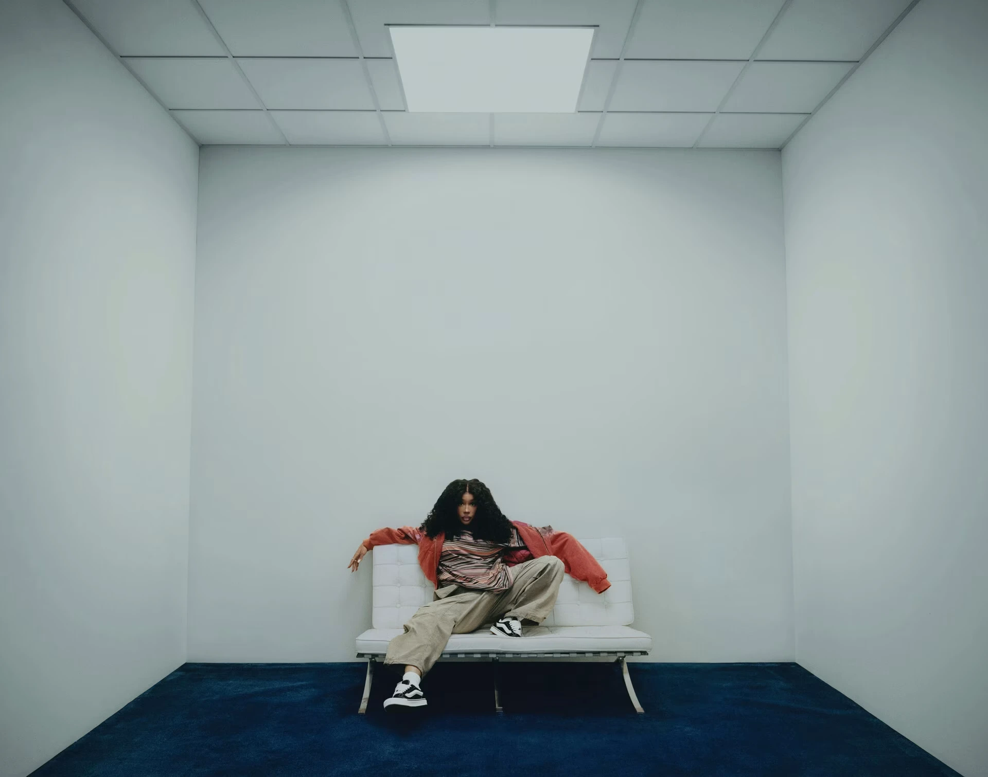 Kvinde i sofa med vans