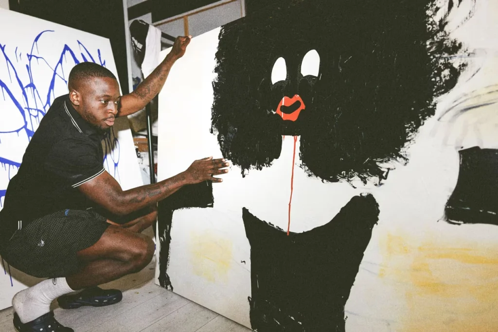 Slawn og et kunstbillede