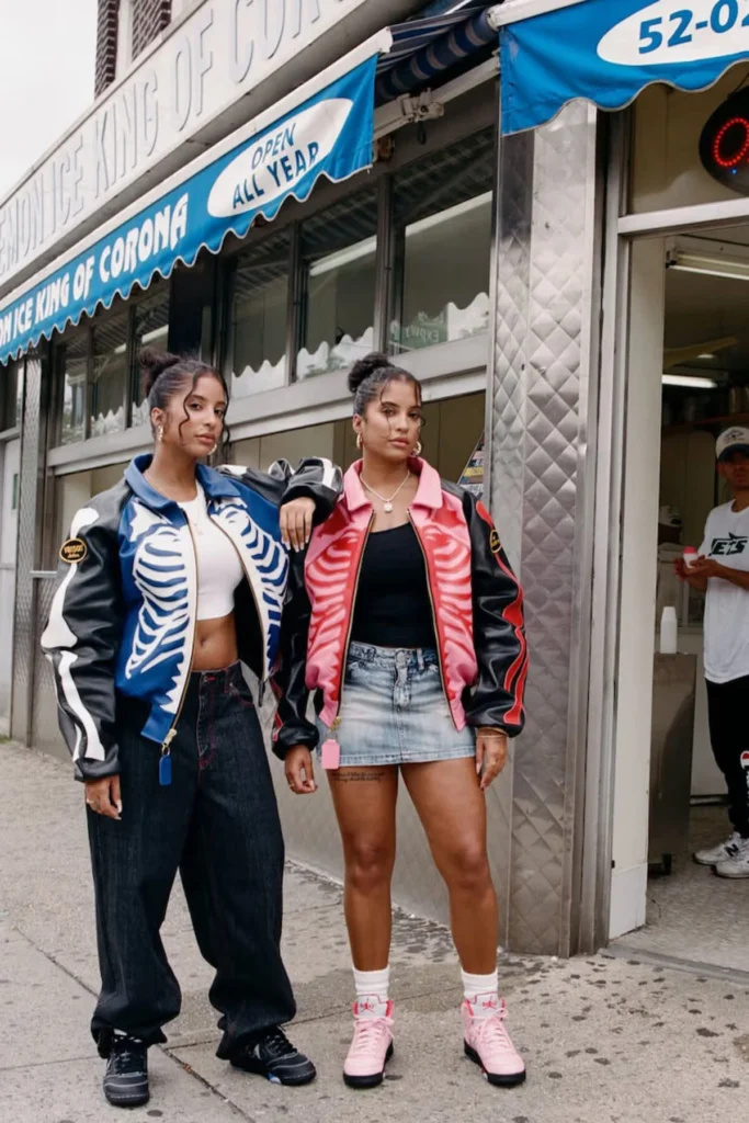 awake boro collection pink og blå jakke